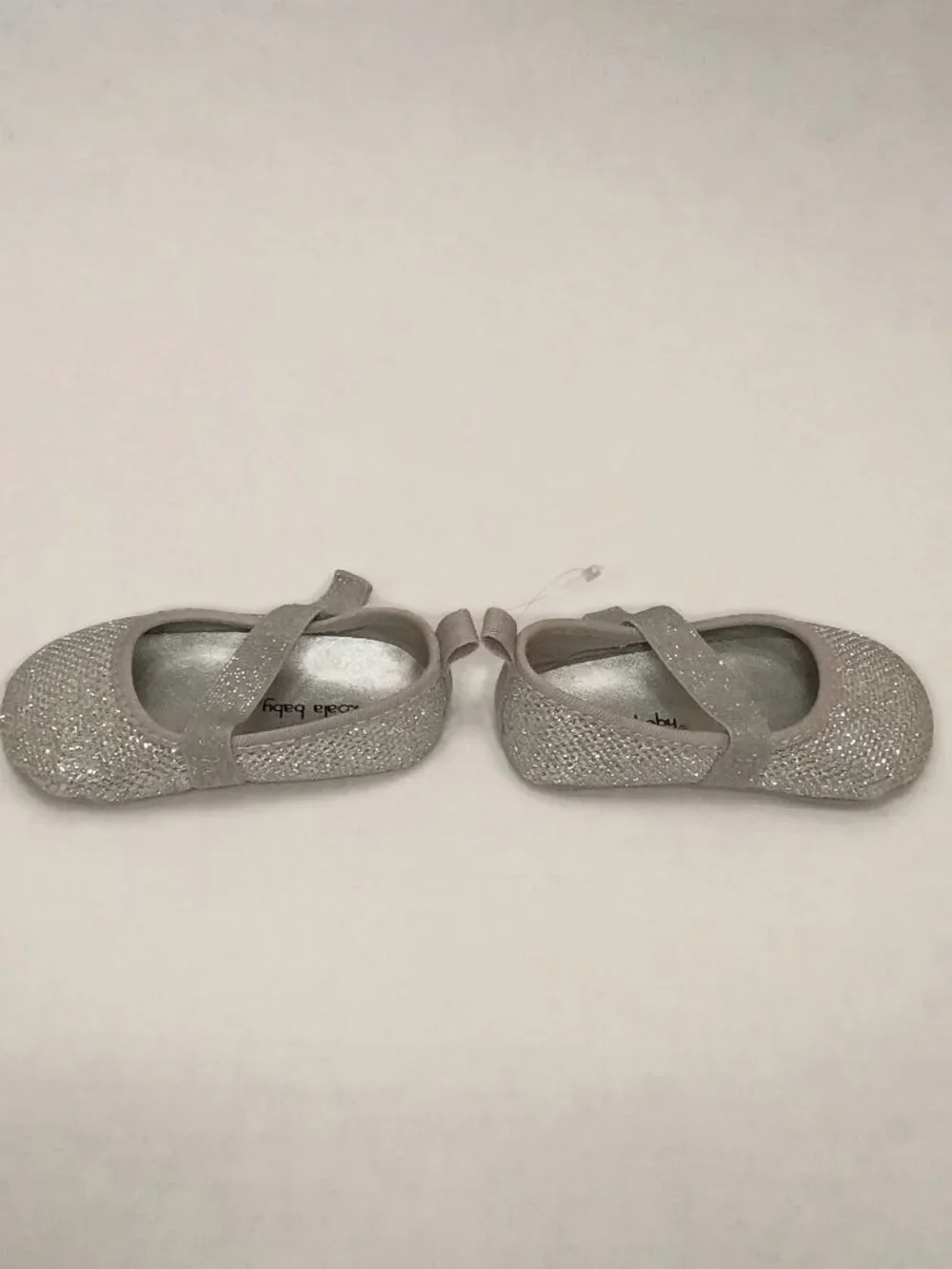 KoalaBaby Baby Size 3 Silver Glitter Mary Jane Shoes